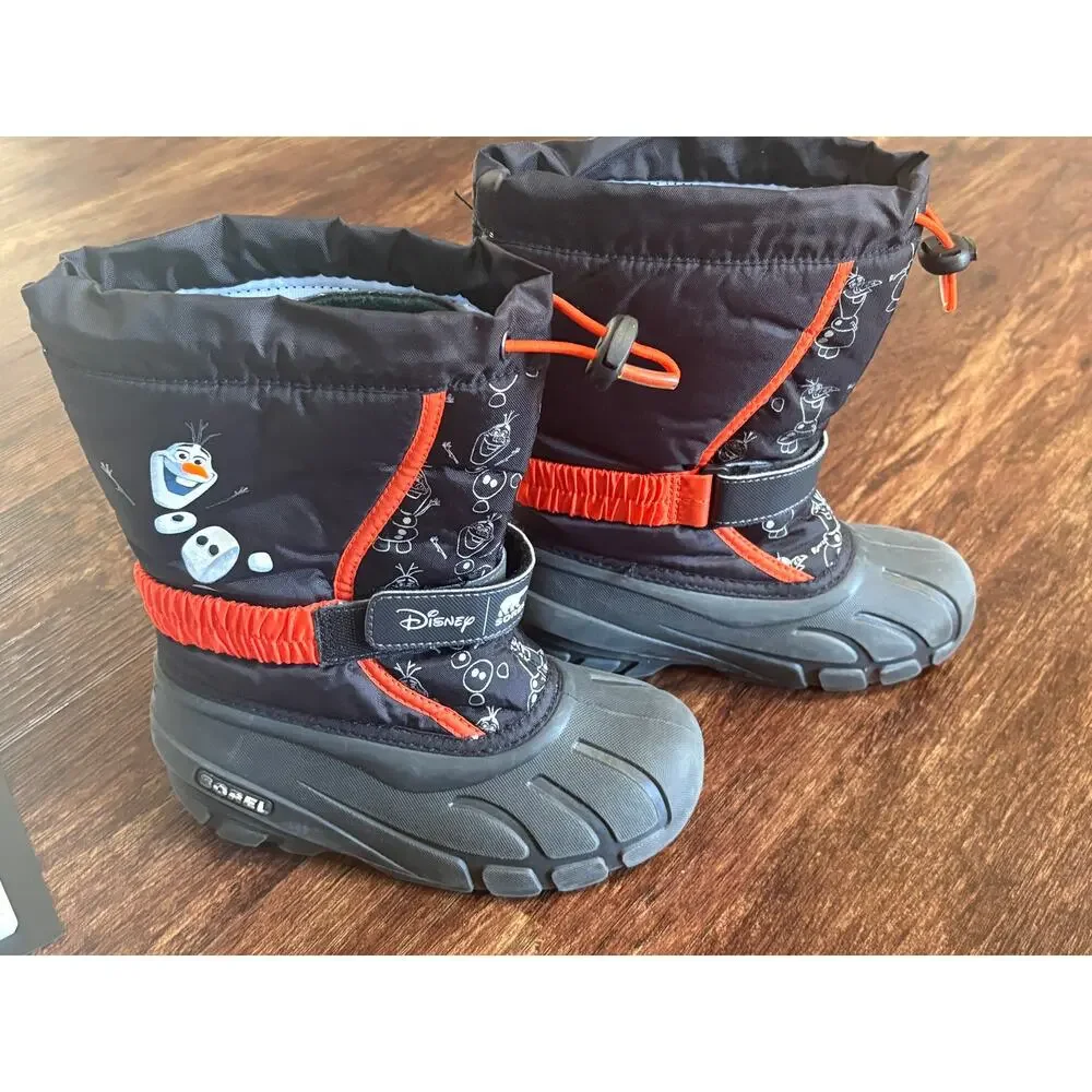Disney X Sorel Youth Flurry Frozen Olaf Waterproof Winter Snow Boots Size 13